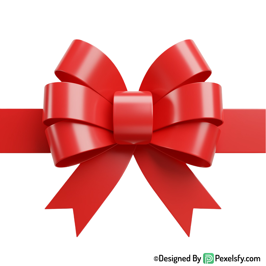 Red Ribbon PNG for Posters, transparent background