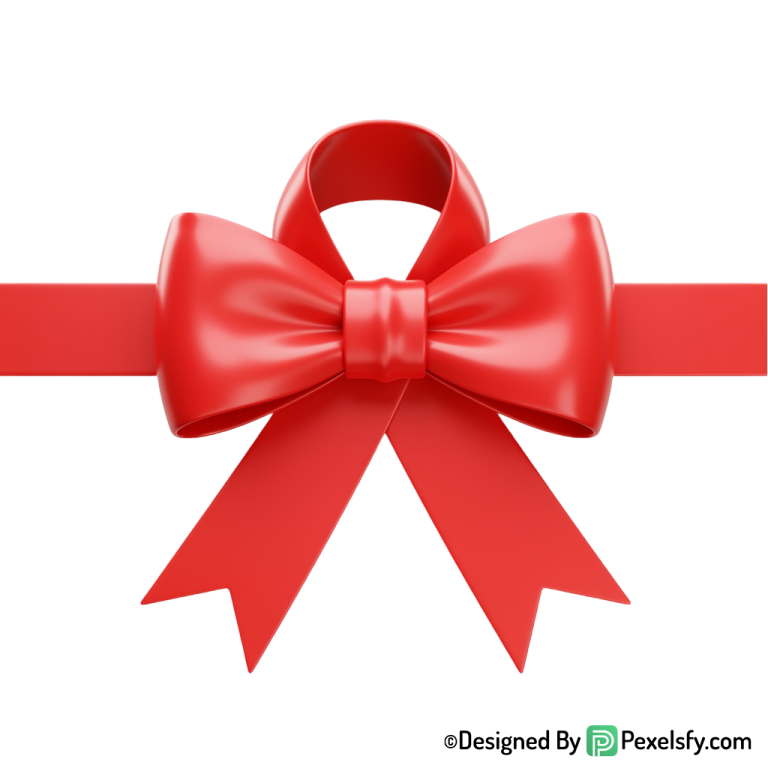 Red Ribbon PNG with Ribbon Ends, transparent