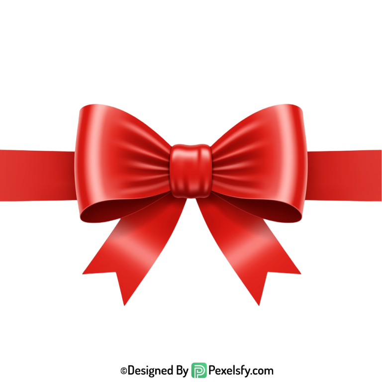 Red Ribbon PNG for UI Design, transparent