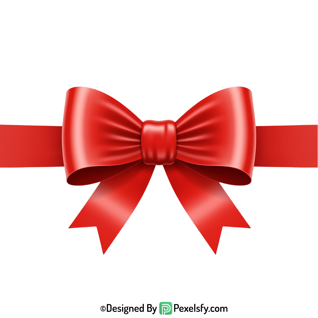 Red Ribbon PNG for UI Design, transparent