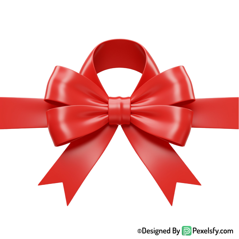 Red Ribbon PNG for Web Banners, transparent