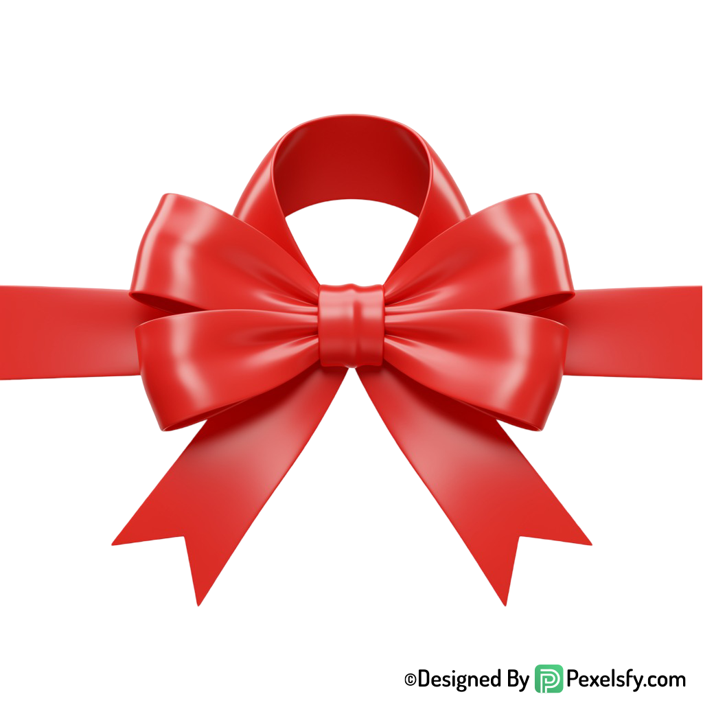 Red Ribbon PNG for Web Banners, transparent