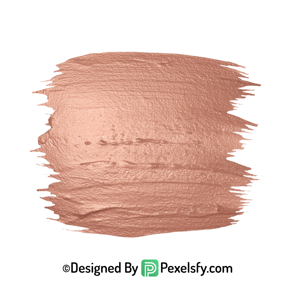 Rose Gold Paint Brush PNG Isolated, transparent