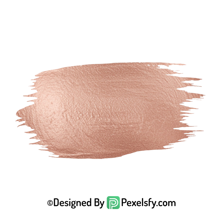 Rose Gold Paint Brush PNG Swirl, transparent