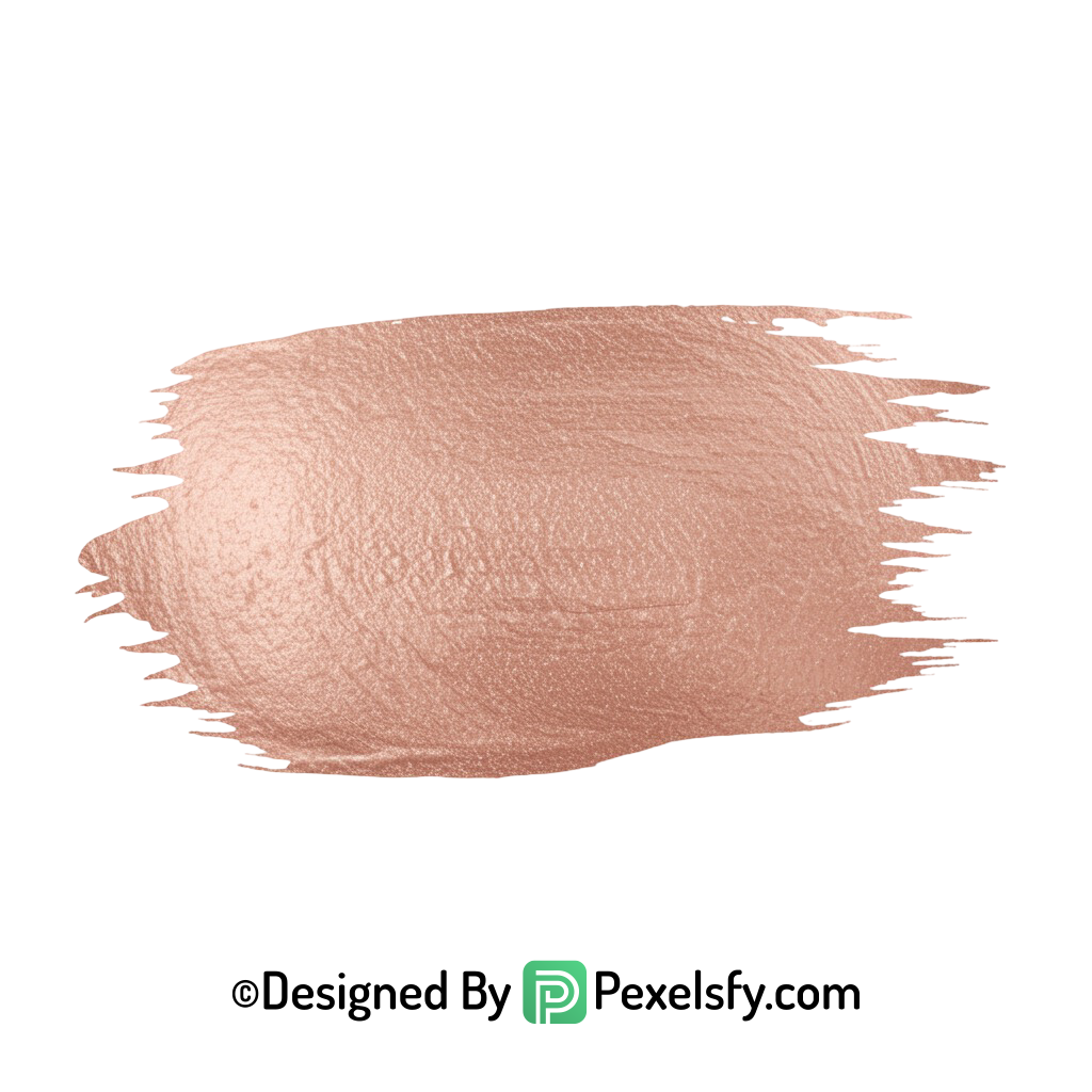 Rose Gold Paint Brush PNG Swirl, transparent