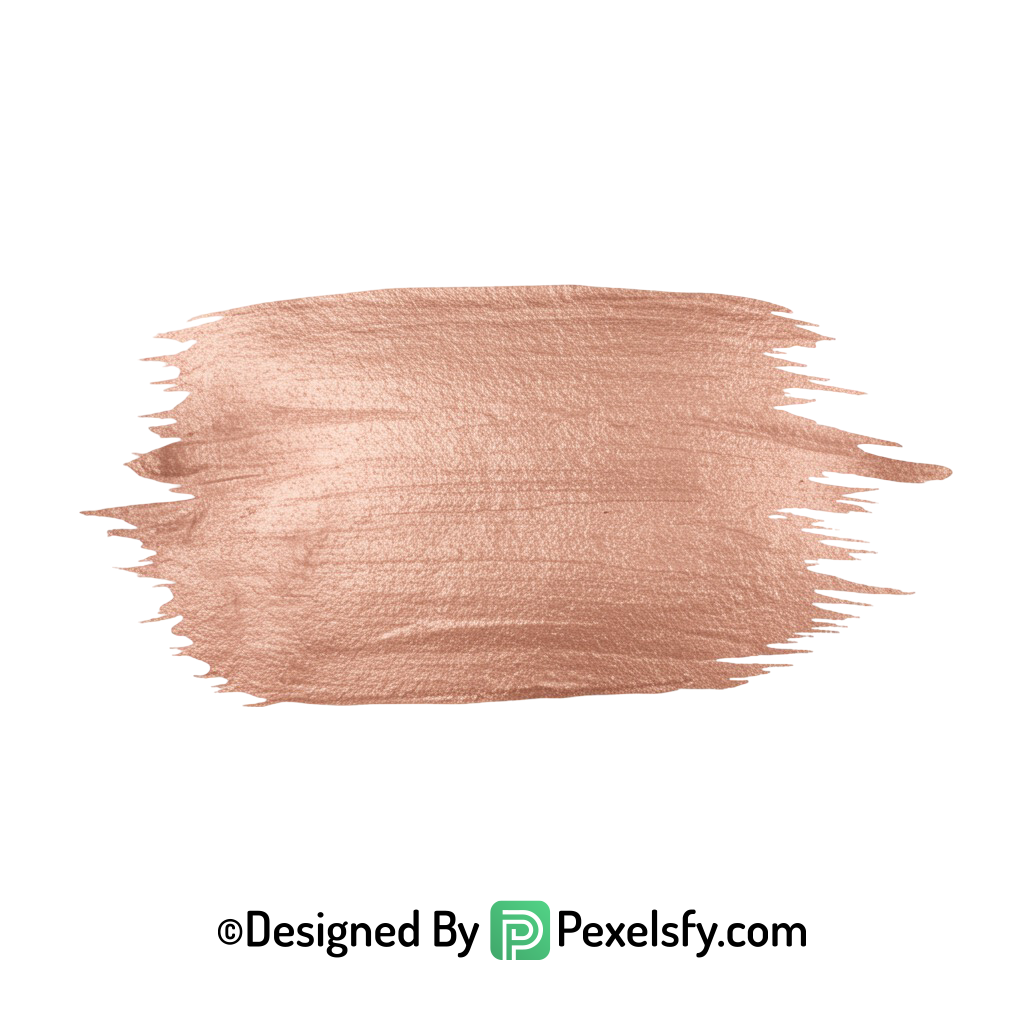 Rose Gold Paint Brush PNG Accent, transparent