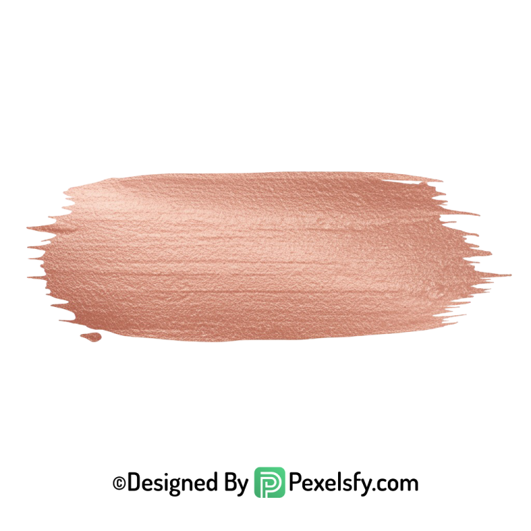 Rose Gold Paint Brush PNG Swoosh, transparent