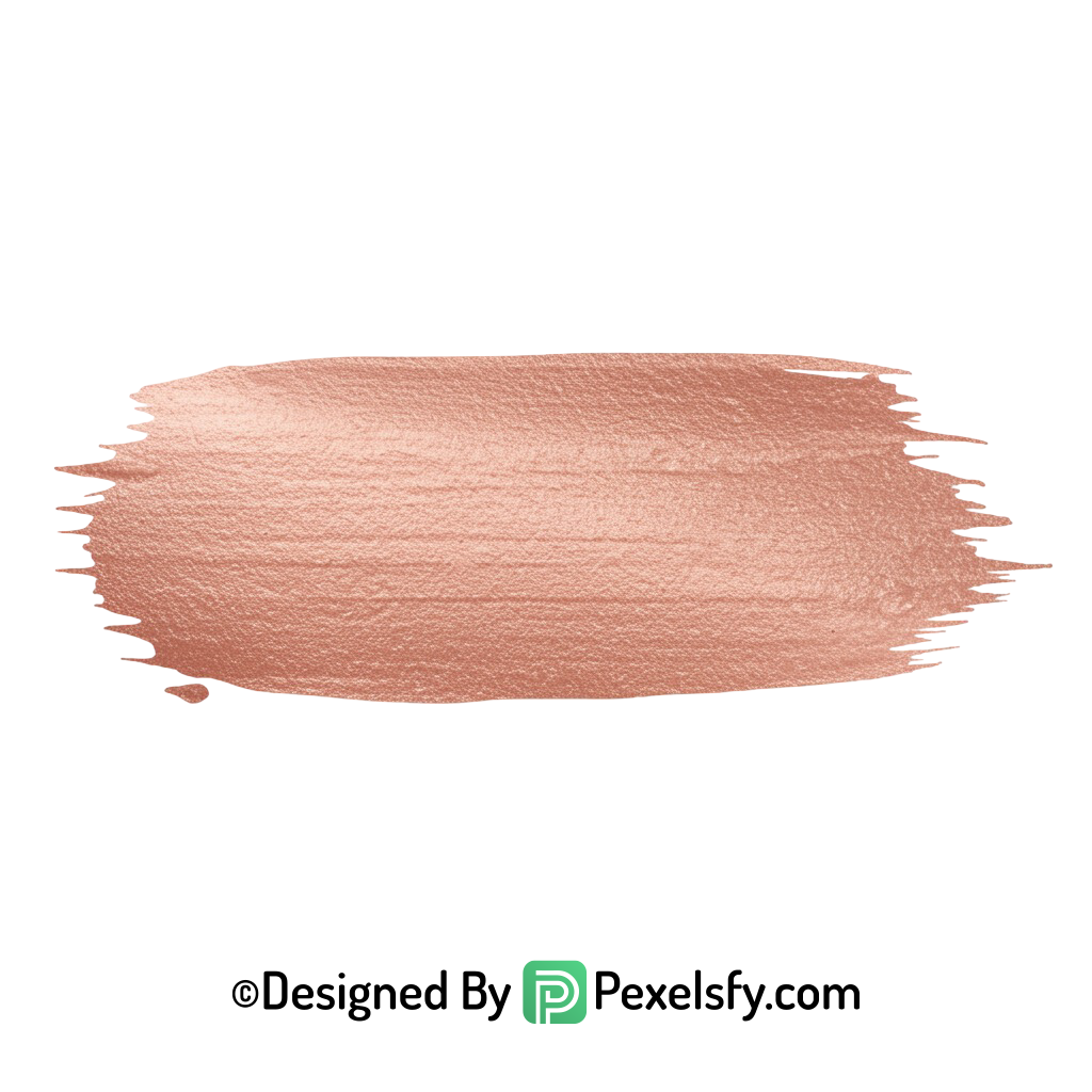 Rose Gold Paint Brush PNG Swoosh, transparent