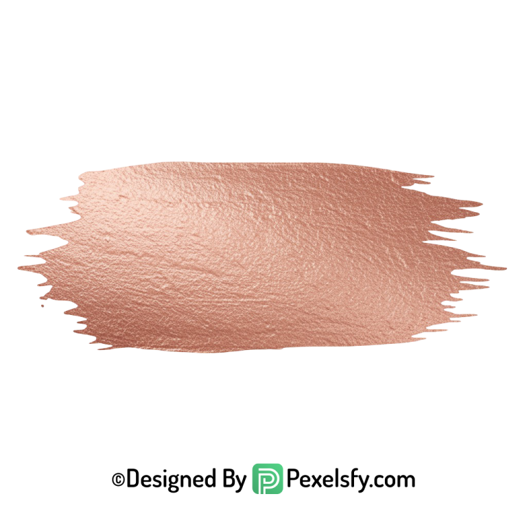 Rose Gold Paint Brush PNG Texture Art,