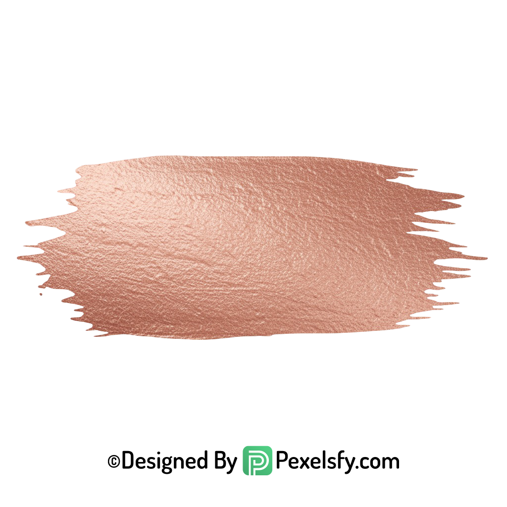 Rose Gold Paint Brush PNG Texture Art,