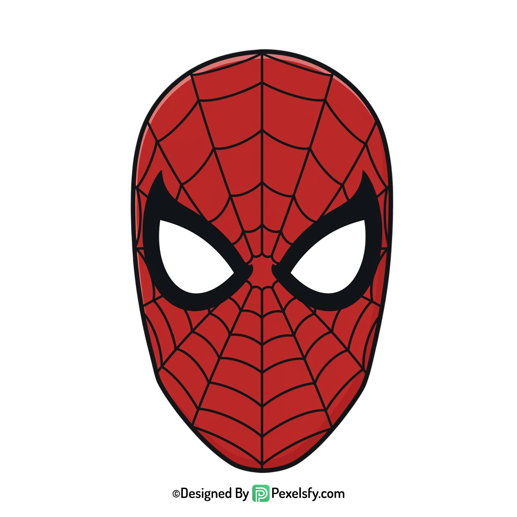 Spider Man Face Mask PNG for Projects,transparent