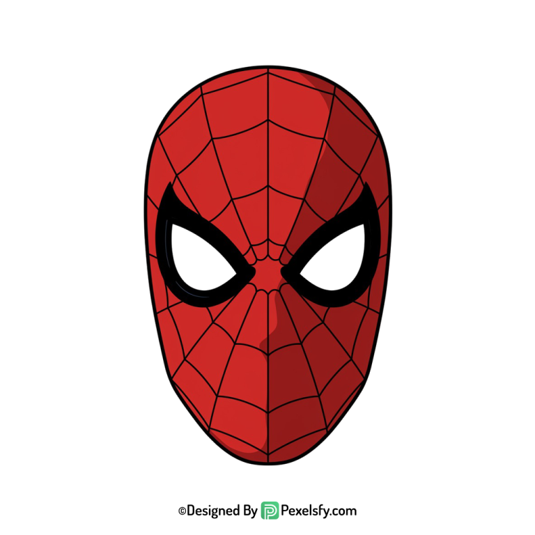 Spider Man Face Mask PNG Printable Cutout,transparent