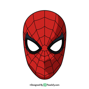 Spider Man Face Mask PNG for Stickers,transparent