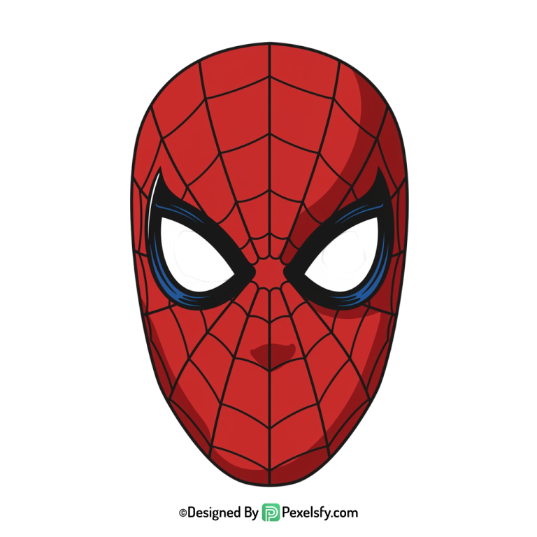 Spider Man Face Mask PNG Graphic Design,transparent