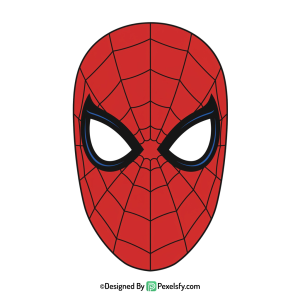 Spider Man Face Mask PNG Download,transparent background
