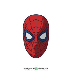 Cartoon Spider Man Face Mask PNG,transparent background