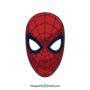 Realistic Spider Man Face Mask PNG,transparent background