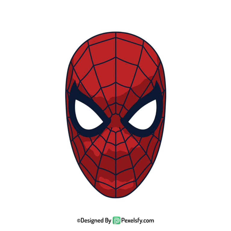 Realistic Spider Man Face Mask PNG,transparent background