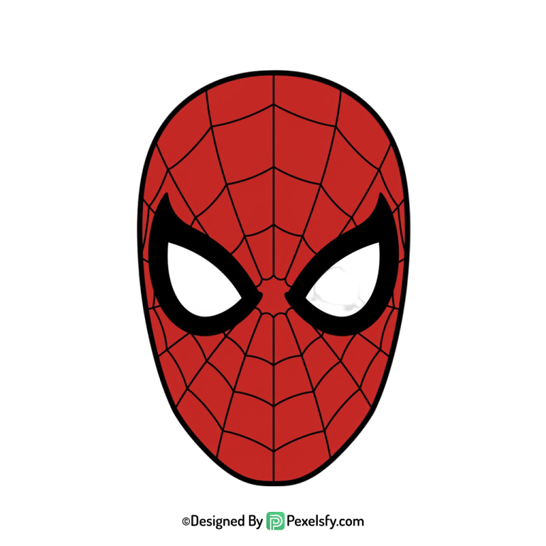 Spider Man Face Mask PNG for Digital