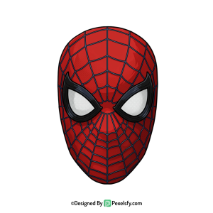Spider Man Face Mask PNG for Mockups,transparent