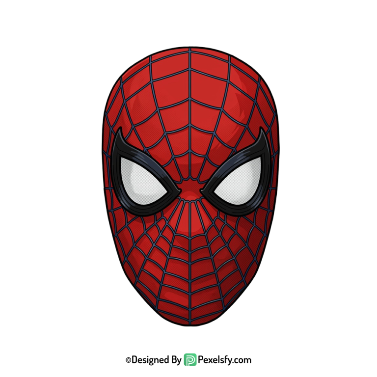 Spider Man Face Mask PNG for Mockups,transparent