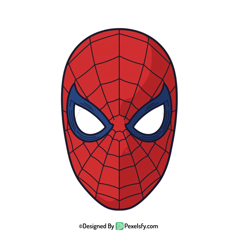 Spider Man Face Mask PNG for Animations,transparent