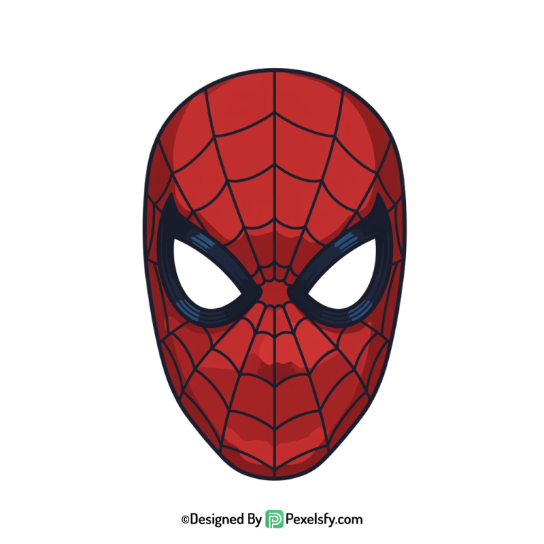 Spider Man Face Mask PNG High Quality,transparent