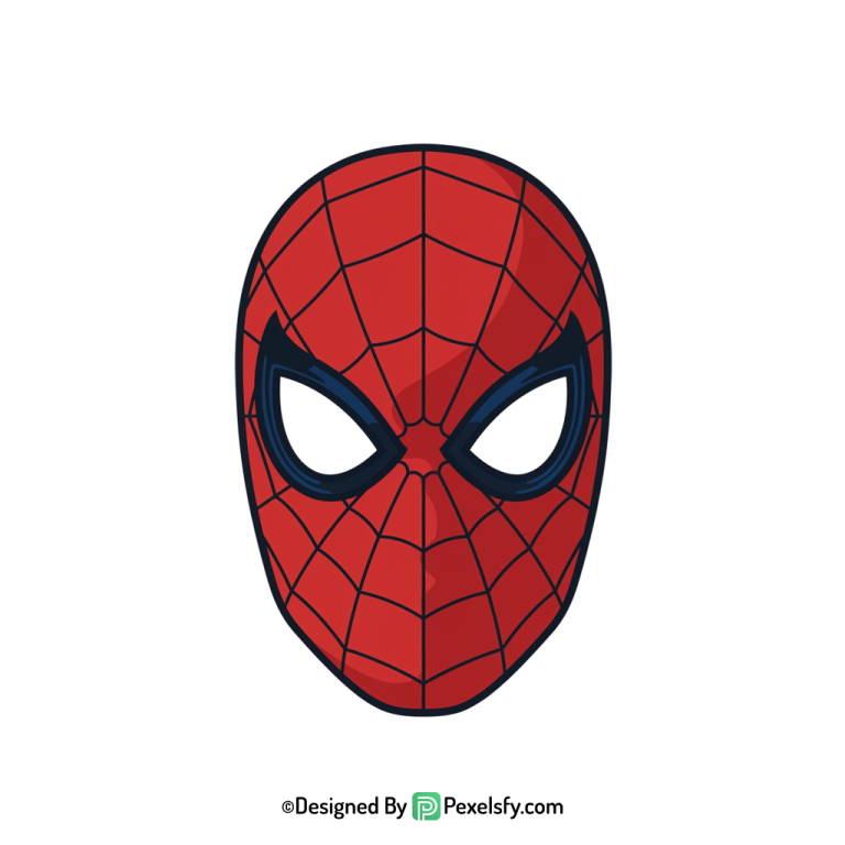 Spider Man Face Mask PNG Clipart File,transparent