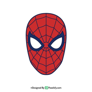 Spider Man Face Mask PNG Front View,transparent