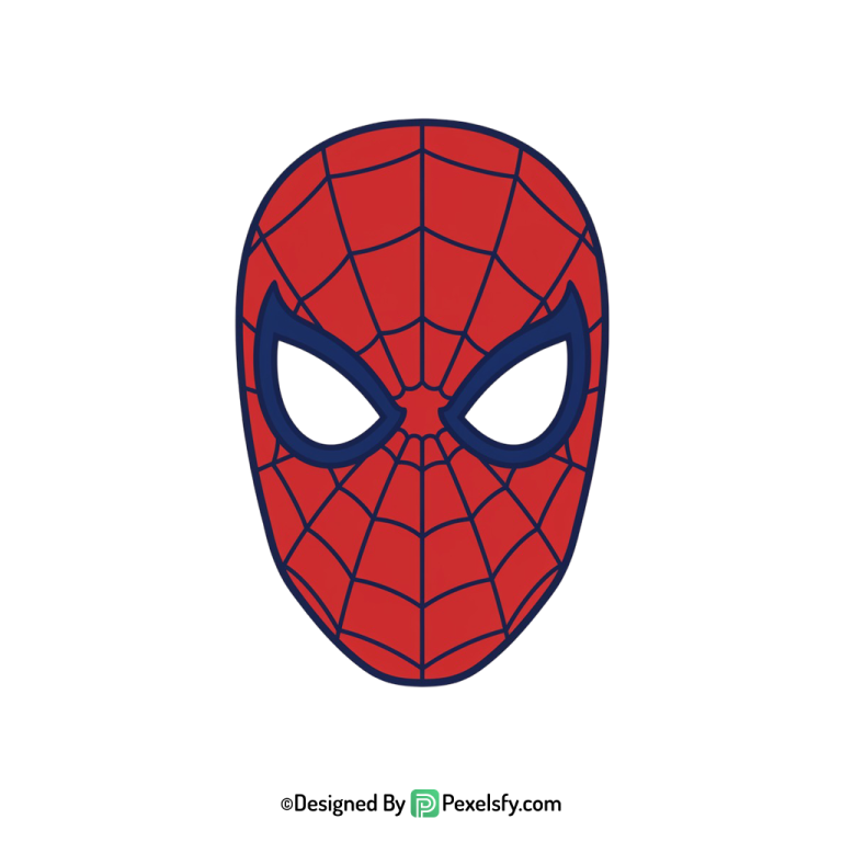 Spider Man Face Mask PNG Front View,transparent