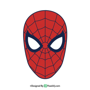 Spider Man Face Mask PNG for Crafts,transparent