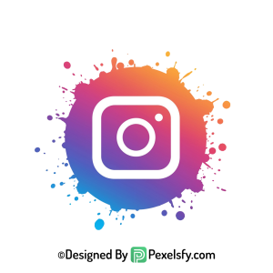 Splash Instagram Logo PNG Transparent Background transparent