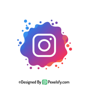 Stylish Splash Instagram Logo PNG transparent background