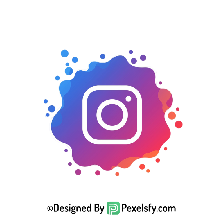 Stylish Splash Instagram Logo PNG transparent background