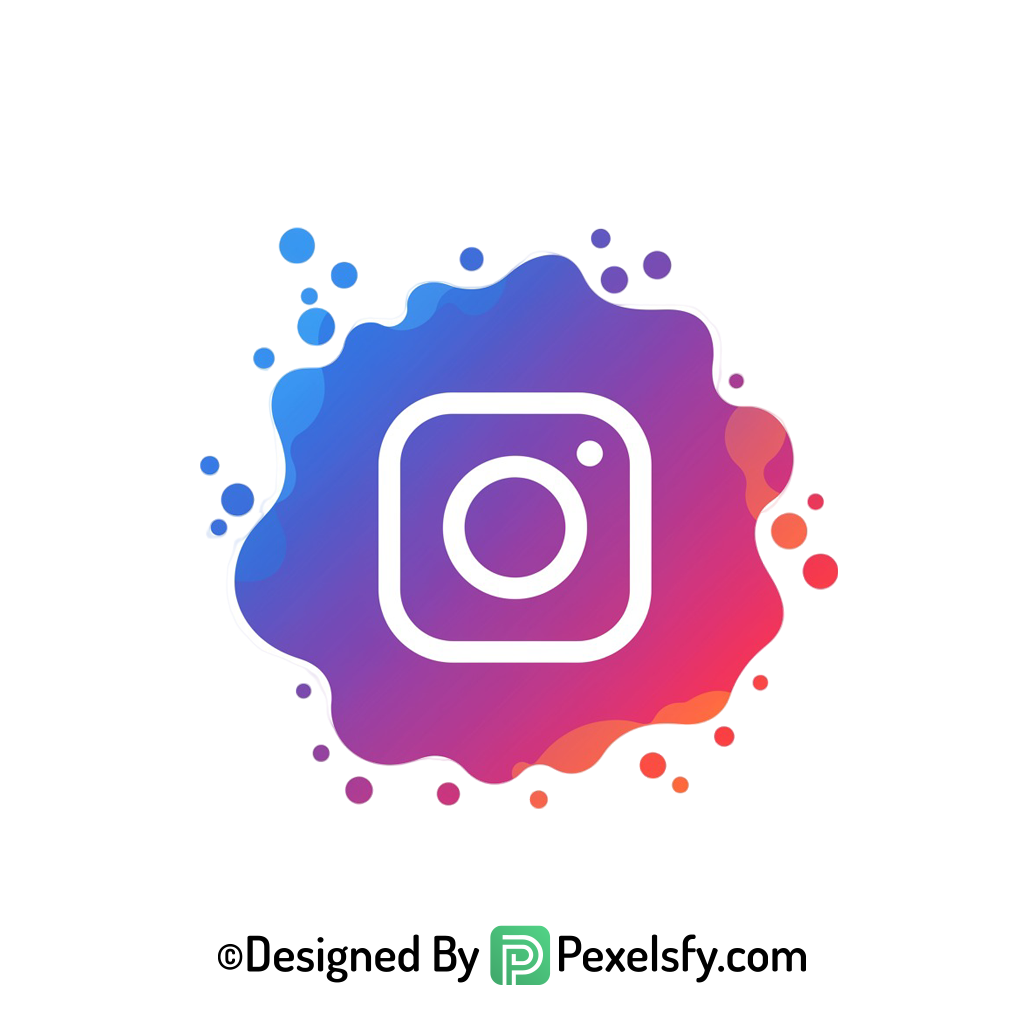 Stylish Splash Instagram Logo PNG transparent background