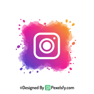 Splash Instagram Logo PNG for Backgrounds transparent