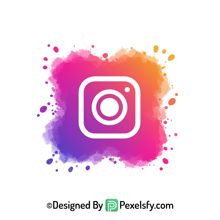Splash Instagram Logo PNG for Backgrounds transparent