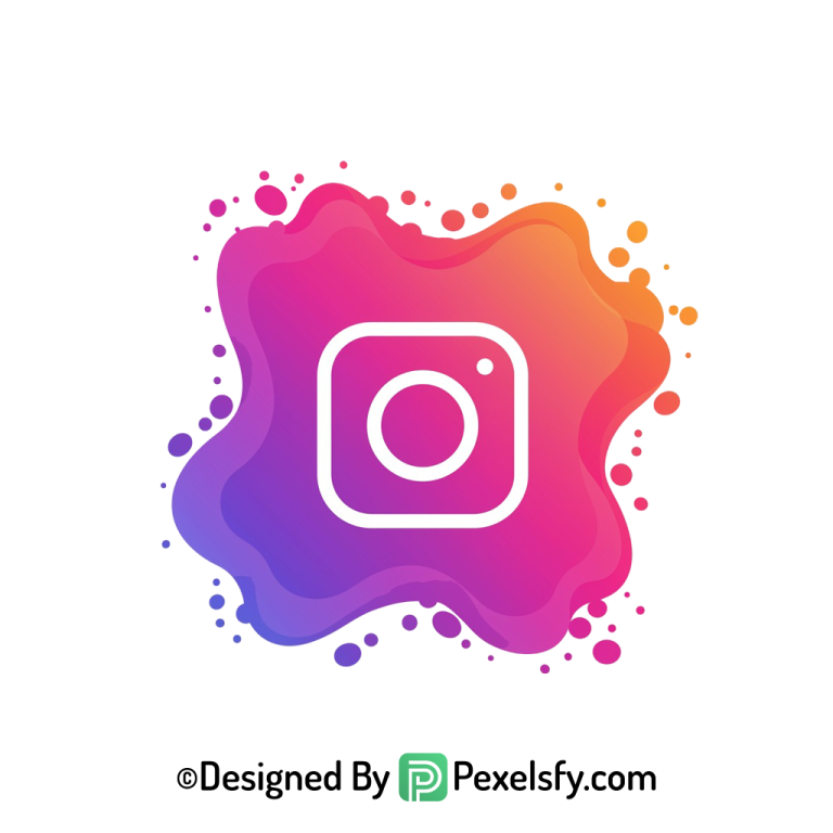 Splash Instagram Logo PNG Transparent Design transparent