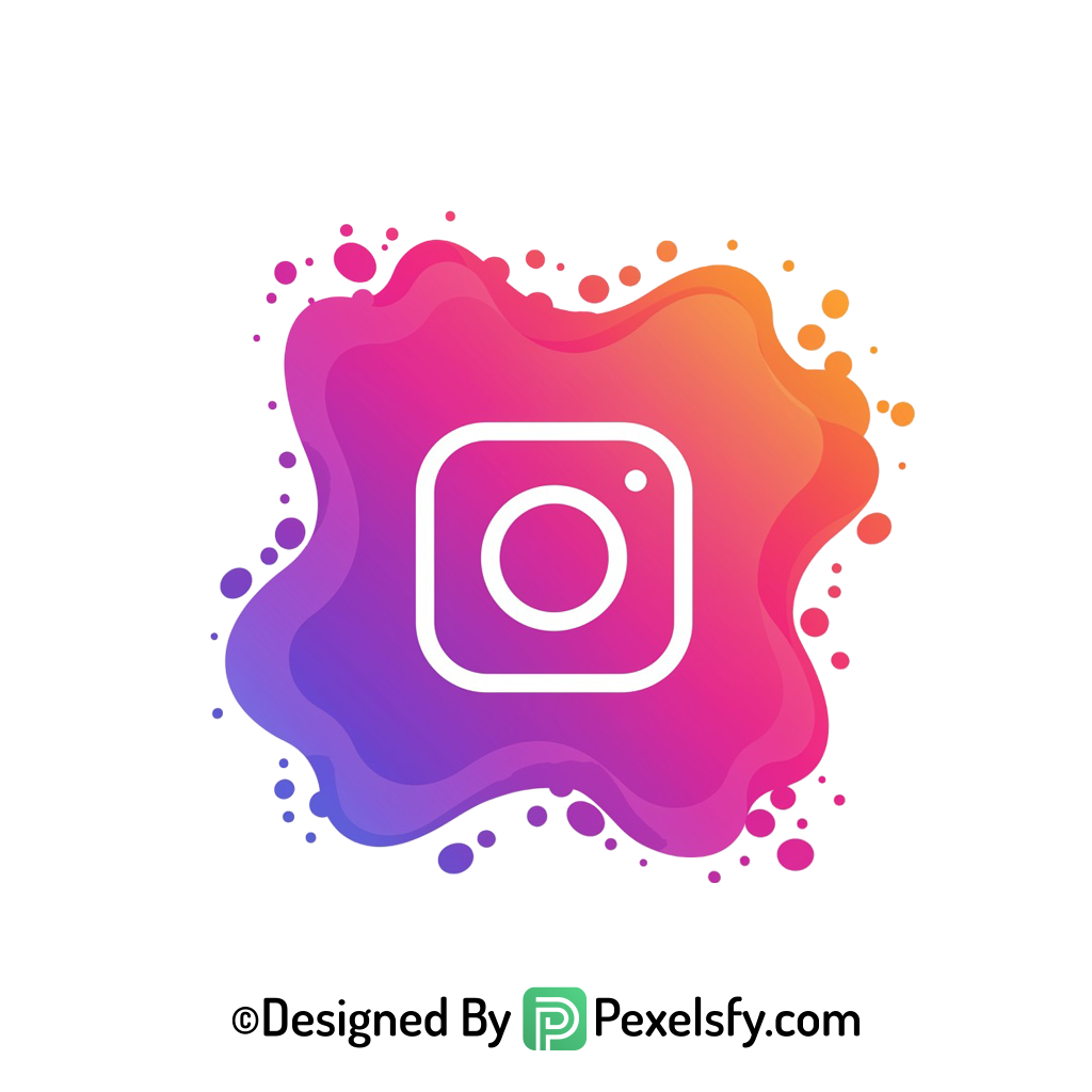 Splash Instagram Logo PNG Transparent Design transparent