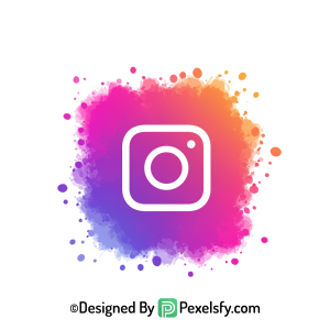 Splash Instagram Logo PNG with Gradient transparent