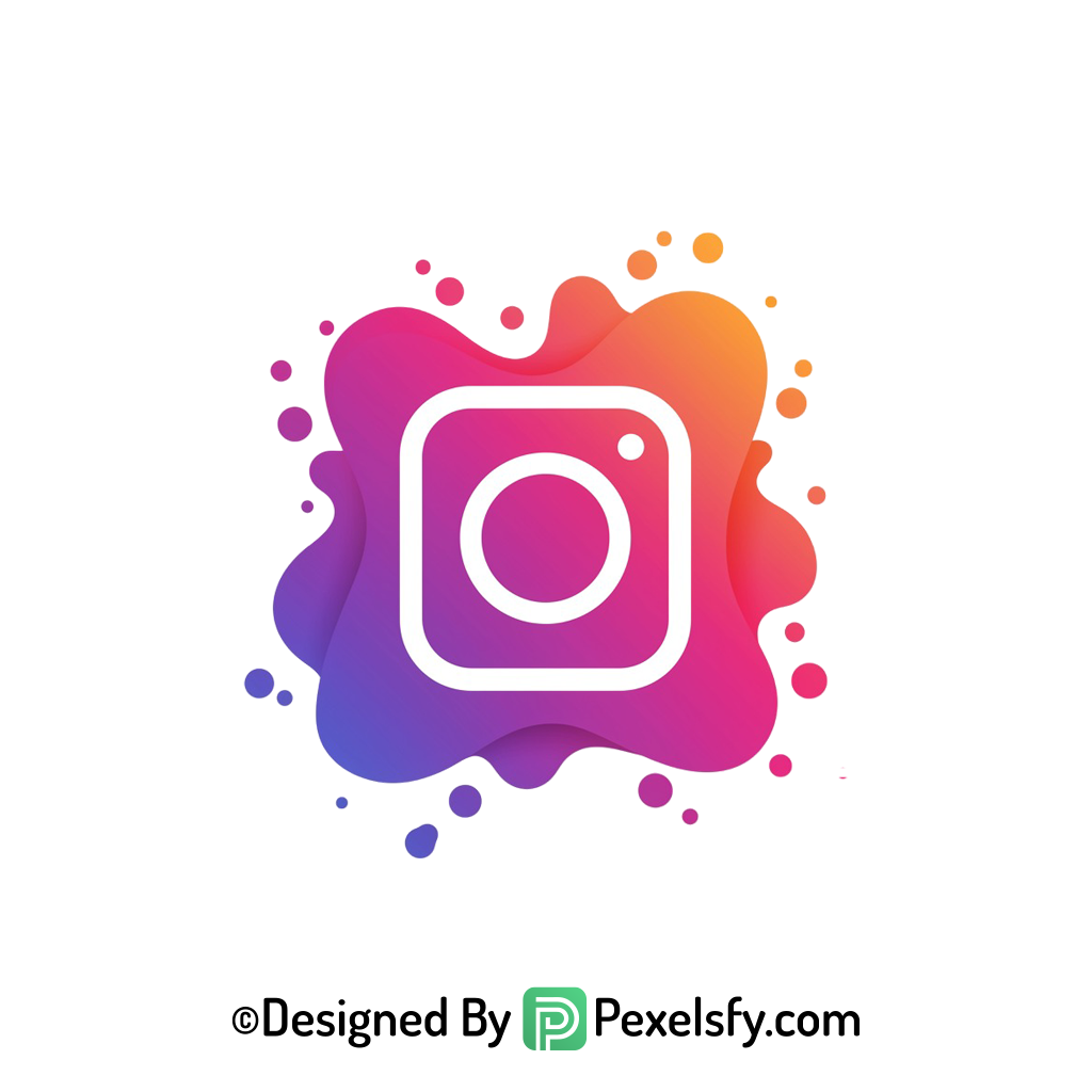 Editable Splash Instagram Logo PNG Resource transparent