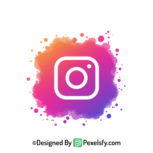 Splash Instagram Logo PNG for Headers transparent