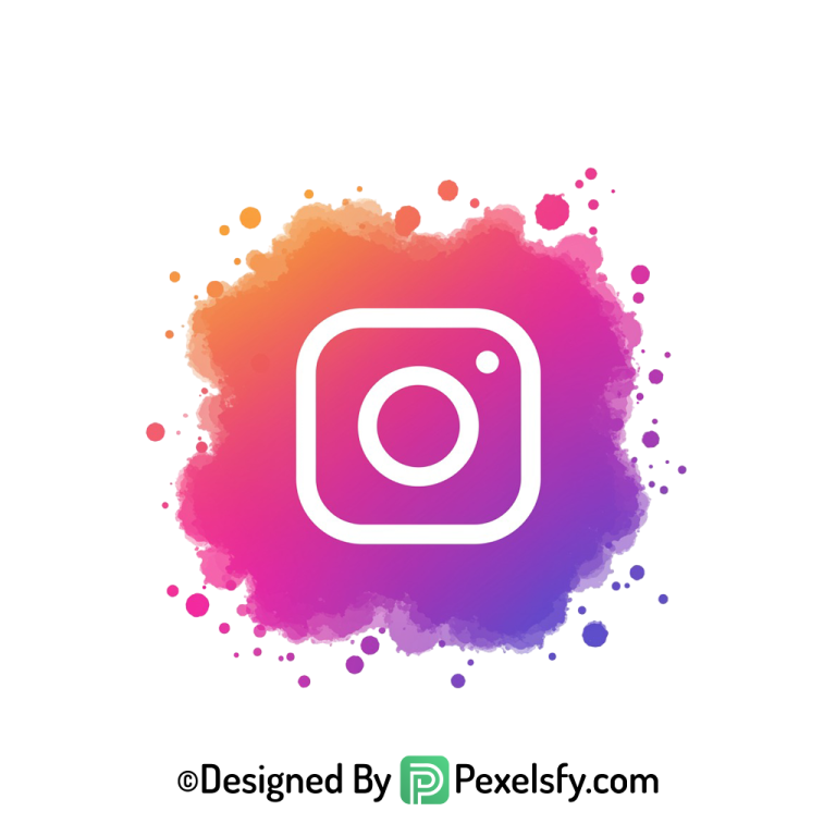 Splash Instagram Logo PNG for Headers transparent
