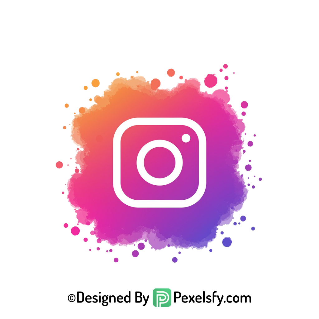 Splash Instagram Logo PNG for Headers transparent