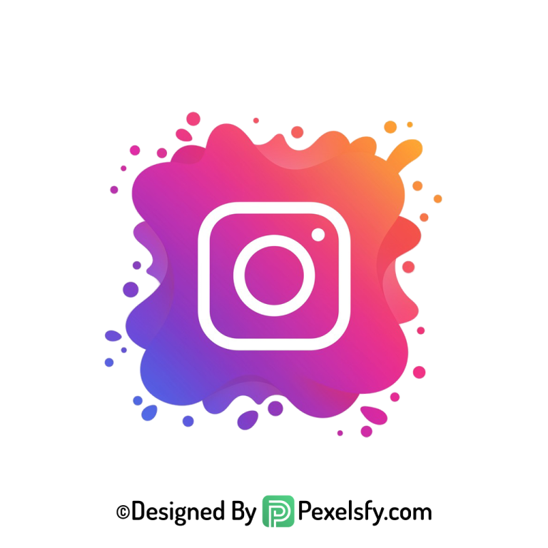 Splash Instagram Logo PNG Transparent Overlay transparent