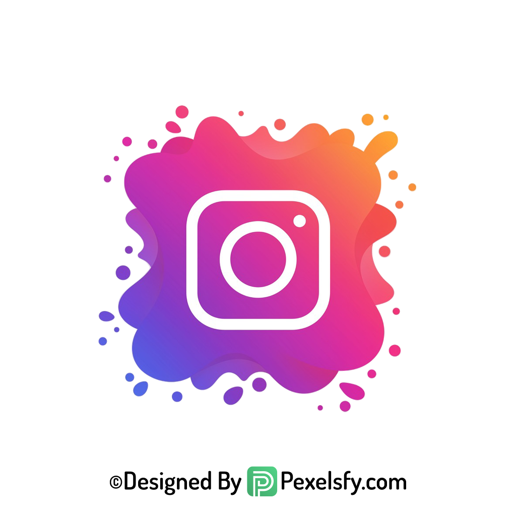 Splash Instagram Logo PNG Transparent Overlay transparent