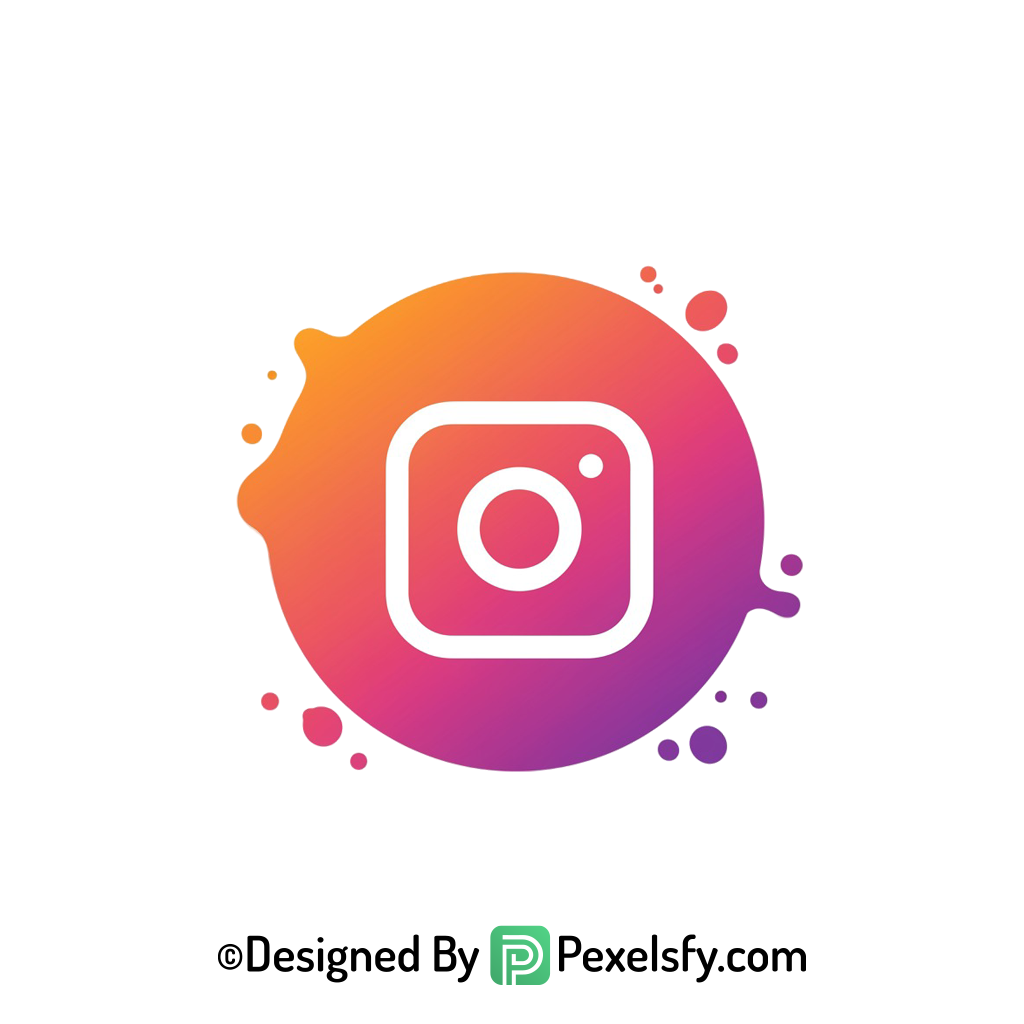 Creative Splash Instagram Logo PNG transparent background