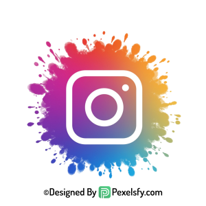 Splattered Instagram Logo PNG Art File transparent