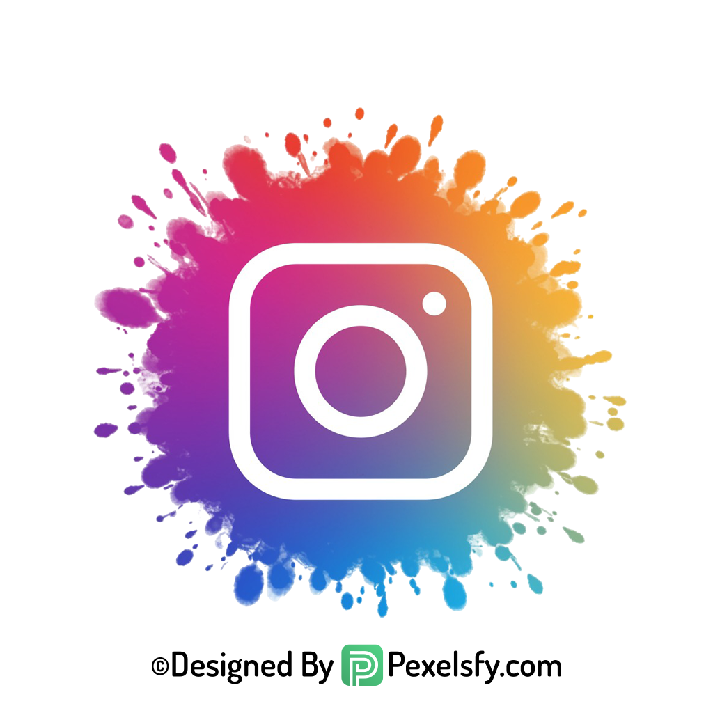 Splattered Instagram Logo PNG Art File transparent