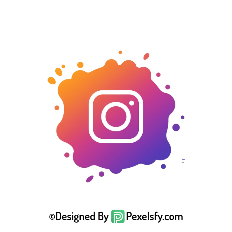 Instagram Logo PNG with Splash Effect transparent